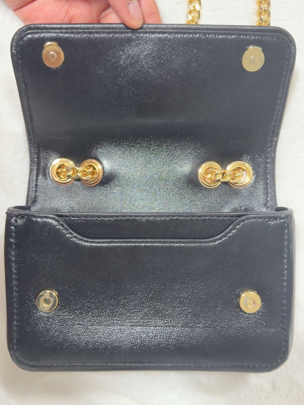 Marc Jacobs Black Mini Crossbody with Gold Chain - Picture 3 of 6